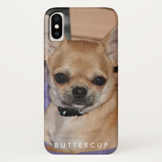 Add Your Photo Chihuahua iPhone X Case (Back)