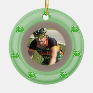 Add Your Photo Christmas Trees Ceramic Ornament