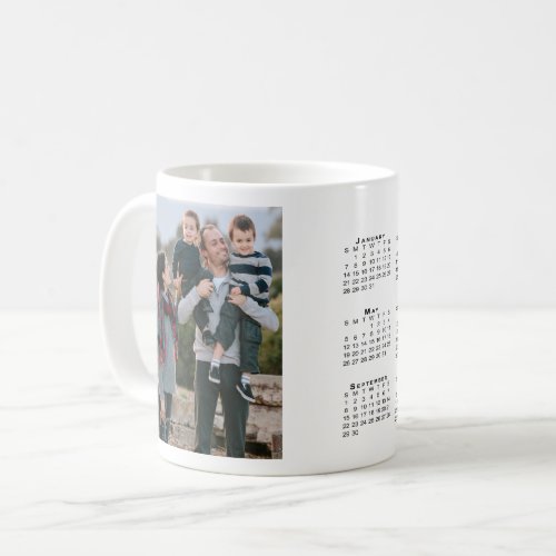 Add Your Photo Custom 2024 Calendar Coffee Mug