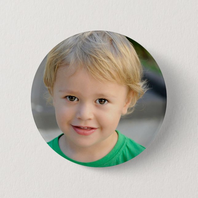 Add Your Photo Custom Personalized Button (Front)