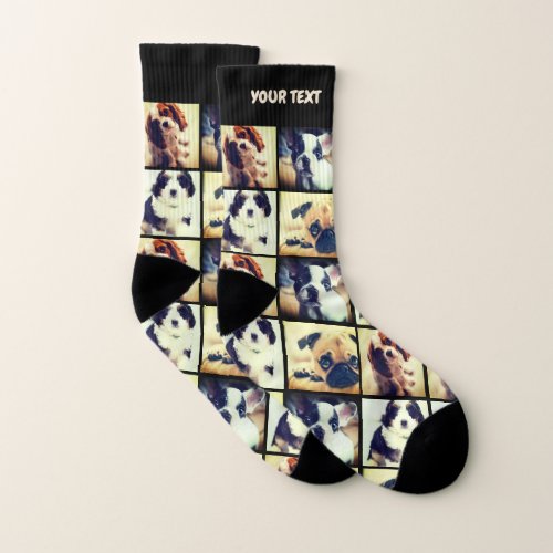 Add your photo Custom photo and text Socks