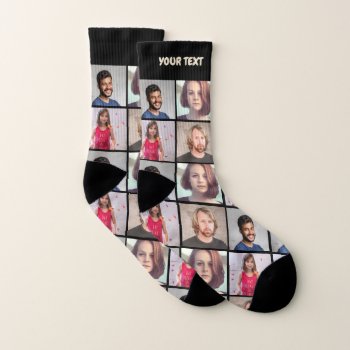 Add Your Photo Custom Photo And Text Socks by CustomizePersonalize at Zazzle