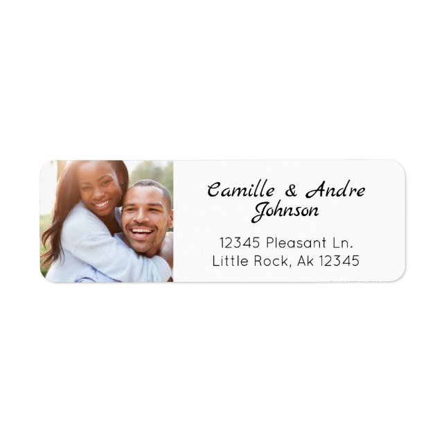 Add Your Photo Custom Return Address Label (Front)