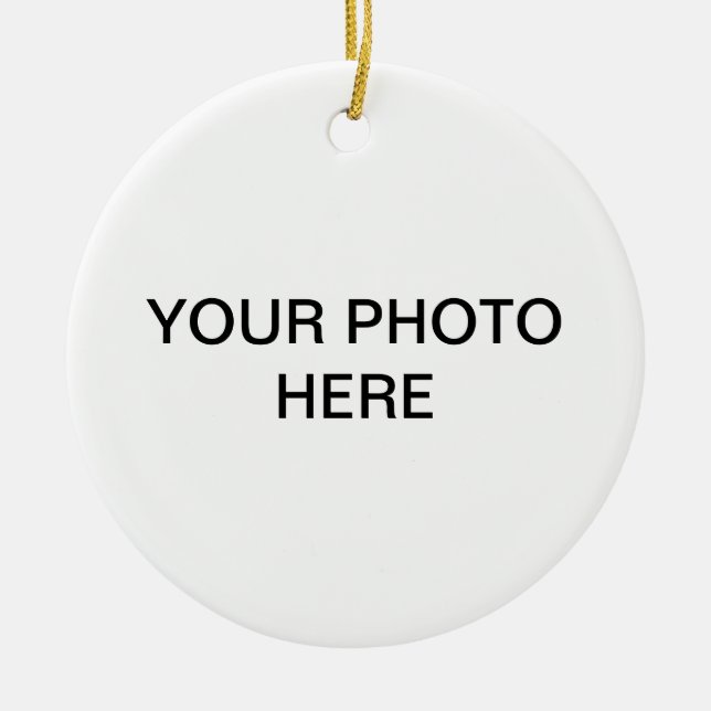 Add your photo customizable  ceramic ornament (Front)