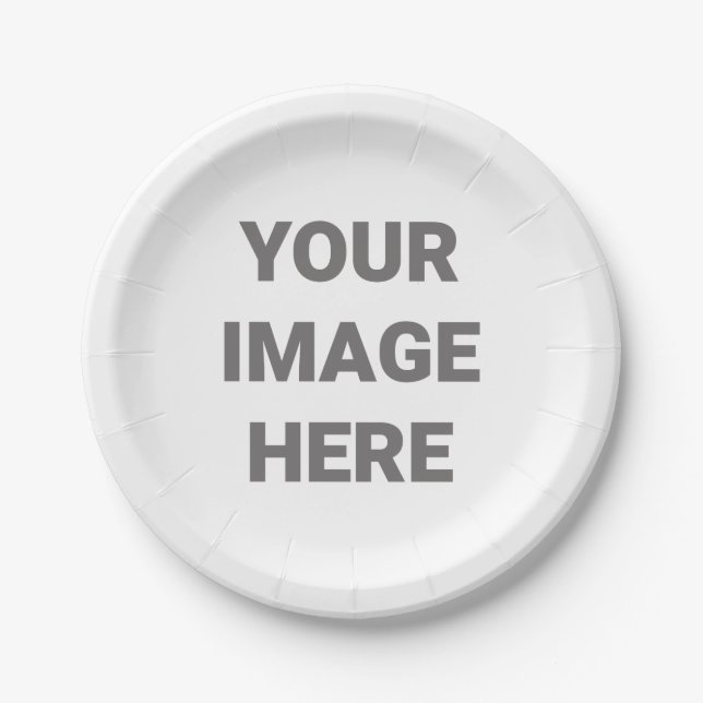 Add Your Photo Design Your Own Party Paper Plates (Front)