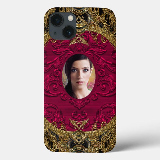 Add Your Photo Elegant Baroque Chic Case-Mate iPhone Case (Back)