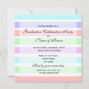 Add your photo, elegant soft color graduation invitation