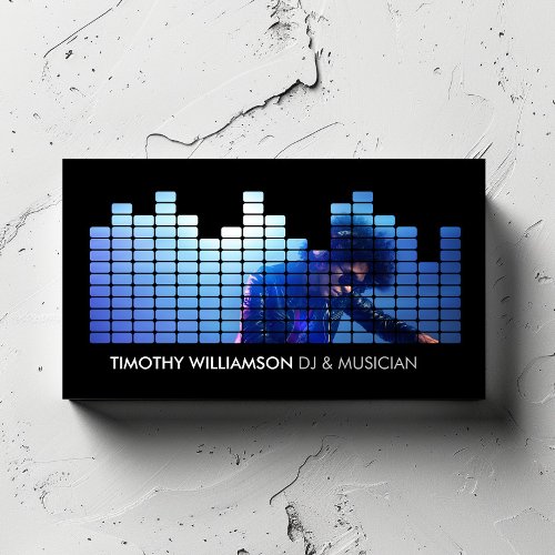 Add Your Photo Equalizer DJs Musicians Business Card