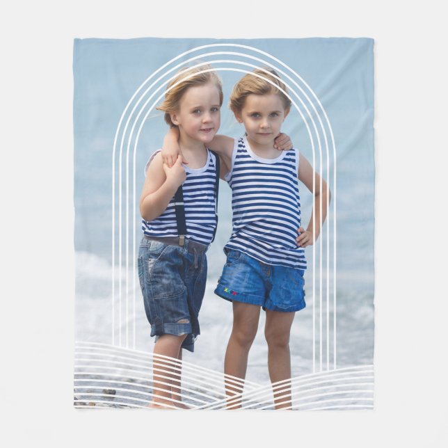 ADD YOUR PHOTO  FLEECE BLANKET (Front)