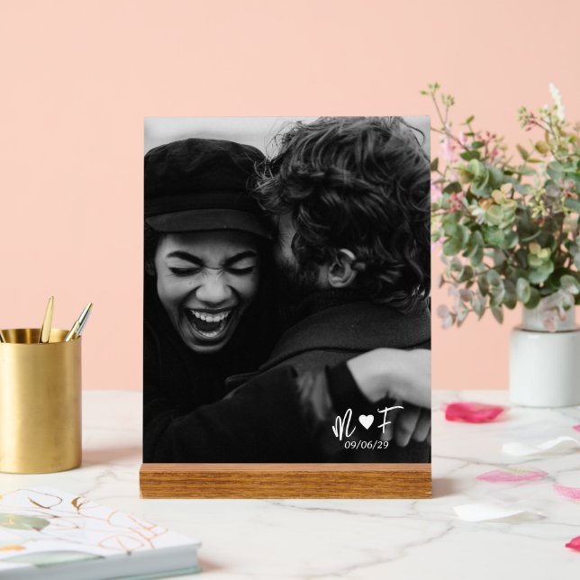 Add Your Photo | Free Text Custom Acrylic Sign (Wedding)