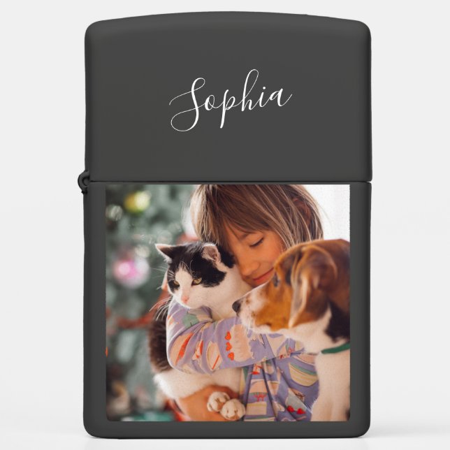 Add Your Photo | Free Text Custom Zippo Lighter (Front)