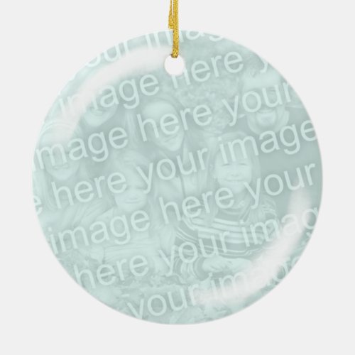 Add Your Photo Glass Looking Ornament