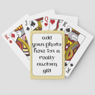 Add Your Photo Gold Frame Play Poker Cards