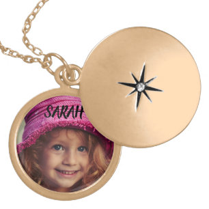 ADD YOUR PHOTO GOLD LOCKET NECKLACE