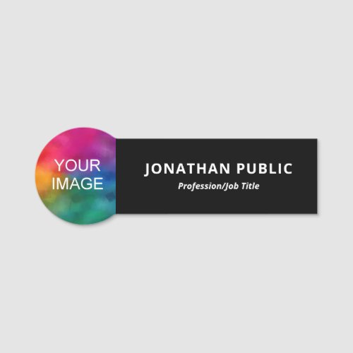 Add Your Photo Here Business Company Template Name Tag