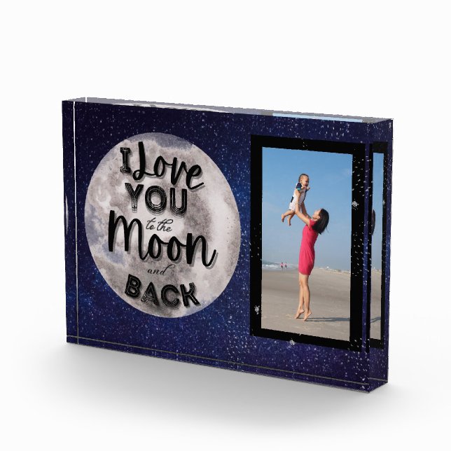 Add Your Photo I Love You to the Moon and Back Block (Right)