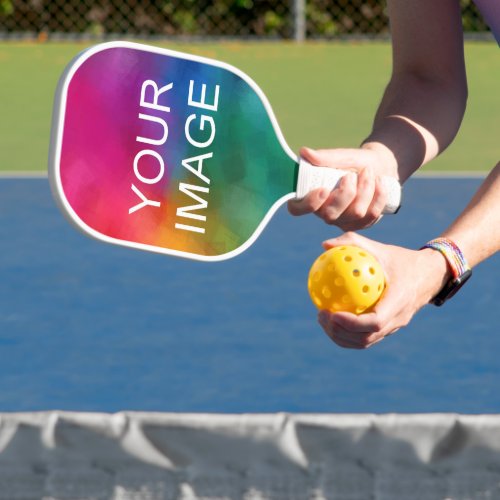 Add Your Photo Image Design Here Template Modern Pickleball Paddle