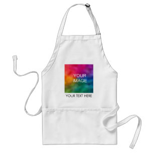 Add Your Photo Image Text Here Template White Adult Apron