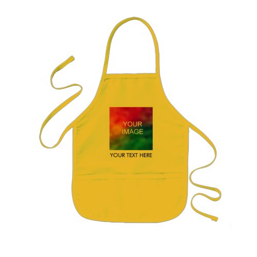 Add Your Photo Image Text Here Template Yellow Kids Apron