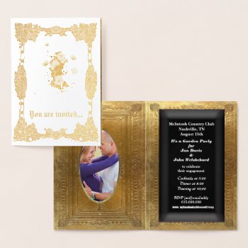 Add Your Photo Inside Foil Invitation by LiquidEyes at Zazzle