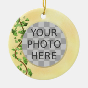 "Add Your Photo" Italian Wall with Ivy Ceramic Ornament