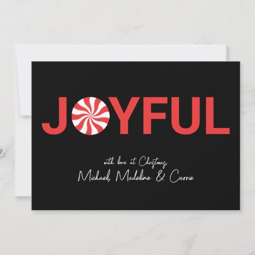 ADD YOUR PHOTO  Joyful Peppermint Candy Invitation