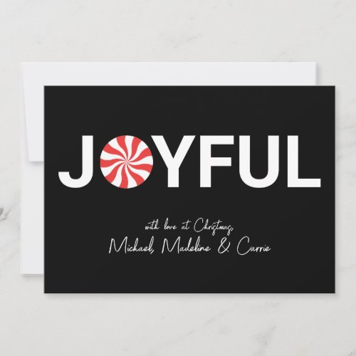 ADD YOUR PHOTO  Joyful Peppermint Candy Invitation