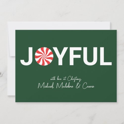 ADD YOUR PHOTO  Joyful Peppermint Candy Invitation