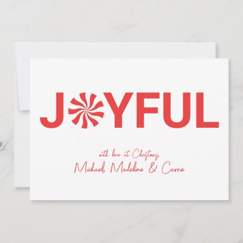 ADD YOUR PHOTO  Joyful Peppermint Candy Invitation