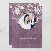 Add Your Photo Lace Bride&Groom Wedding Invite (Front/Back)