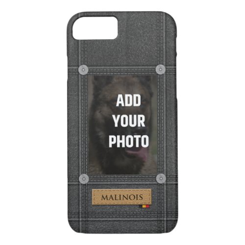 Add your Photo Malinois _ Belgian shepherd iPhone 87 Case