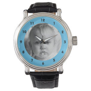 Add your photo memento for Dad blue Watch