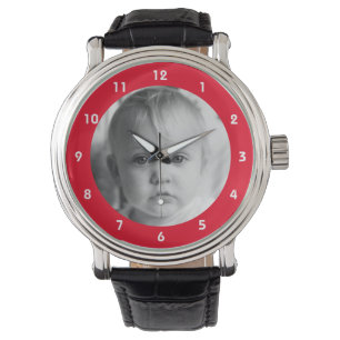 Add your photo memento for Dad red Watch
