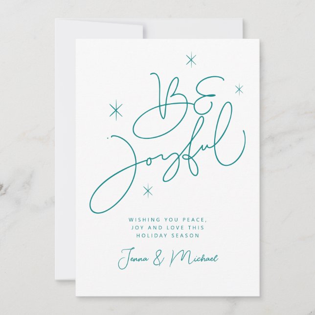 ADD YOUR PHOTO | Merry Christmas Be Joyful Invitation (Front)