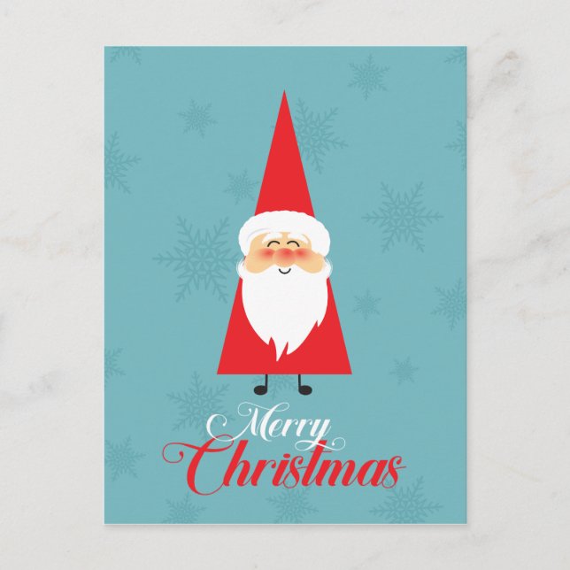 Add Your Photo | Merry Christmas Santa Postcard (Front)