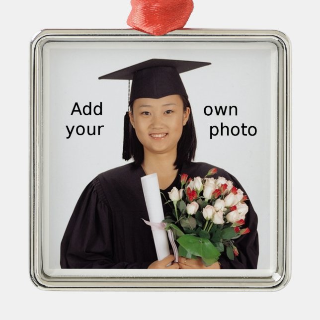 Add Your Photo Metal Ornament (Front)