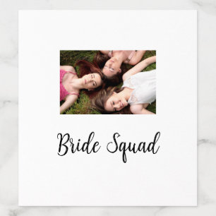 Add your photo name bridesmaid squad bride party envelope liner