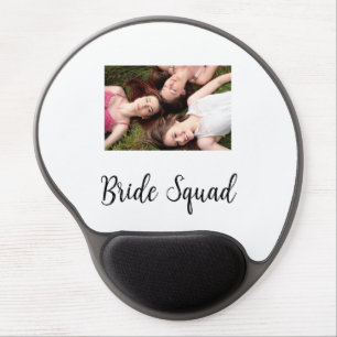 Add your photo name bridesmaid squad bride party  gel mouse pad