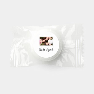 Add your photo name bridesmaid squad bride party  life saver® mints
