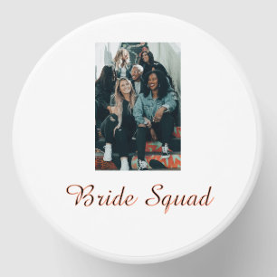Add your photo name bridesmaid squad bride party mini candle favors