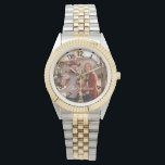 ADD YOUR PHOTO Name Watch<br><div class="desc">Custom, personalized, unisex elegant gold and silver tone metal bracelet wrist watch. Simply type in the initials. Go ahead create a wonderful, custom watch for the special men and women in your life - mom, dad, bride, groom, wife, husband, sister, brother, grandma, grandfather, girlfriend, boyfriend. Makes a great custom gift...</div>