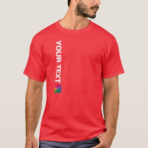 Add Your Photo Or Logo Red Template Mens Christmas T-Shirt