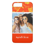 Add Your Photo | Orange Beach Pattern iPhone 8 Plus/7 Plus Case