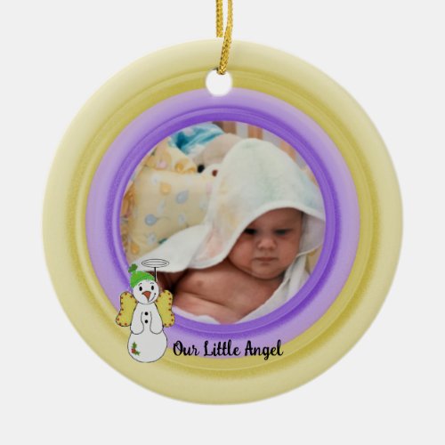 Add Your Photo Our Little Angel Ceramic Ornament