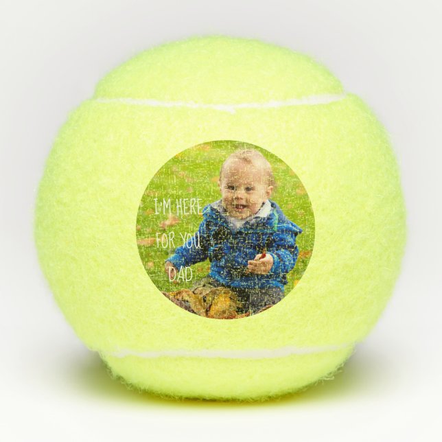 Add Your Photo Personalized Support Quote Tennis Balls (Front)