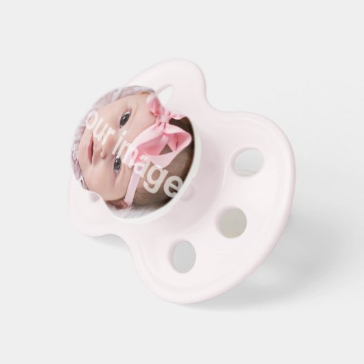 Add your photo - Pink Binky Pacifier (Front Right)