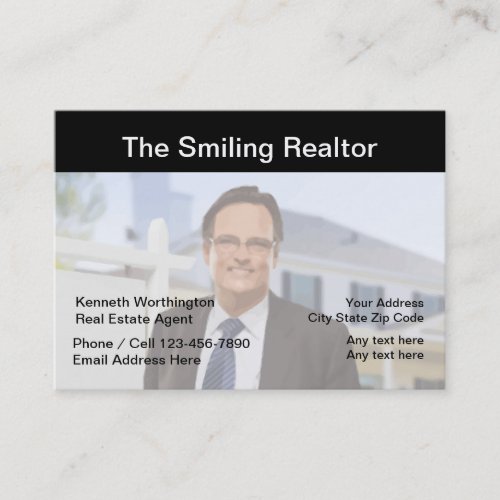 Add Your Photo Real Estate Business Card