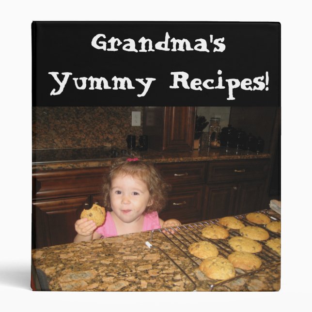 Add your photo Recipe Binder Grandma Yummy Recipes (Front)