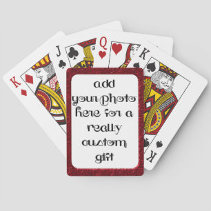 Add Your Photo Red Frame Bicycle® Play Poker Cards
