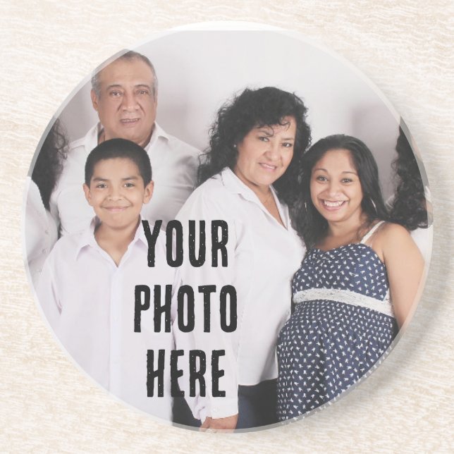 ADD YOUR PHOTO SANDSTONE CUSTOM COASTER (Front)